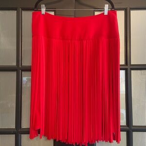 Lane Bryant Skirt Womens Size 14 Red Fringe High Waist Party Cocktail Back Zip